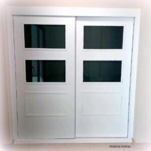 Puerta doble cristalera